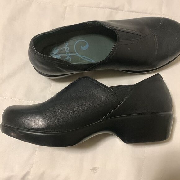 Dansko Black Leather Slip-On Loafers main image 4